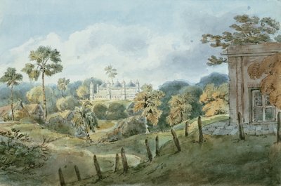 View from Captain Williams Bungalow at Mongheer (Munger), c.1808 by English School